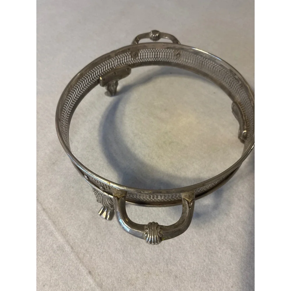 Vintage‎ metal cassrole dish holder addy carrier 9 inner ring